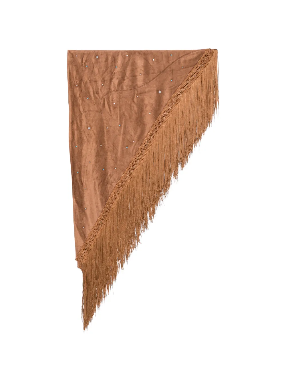 VENUJA fringe-trim crystal-embellished sarong - Marrone