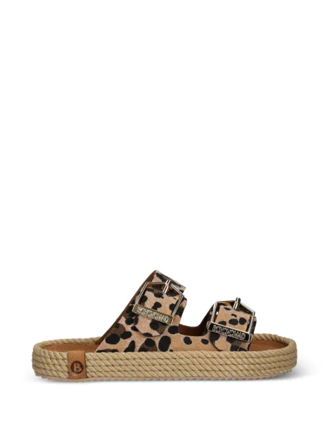 BOHONOMAD espadriller med spændelukning og leopardtryk