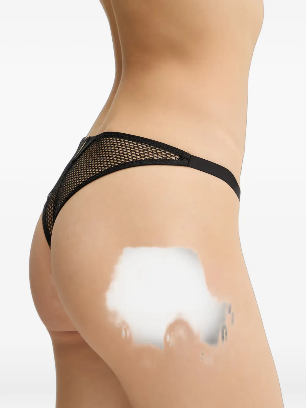 Chantelle lace-panelled thong Zwart