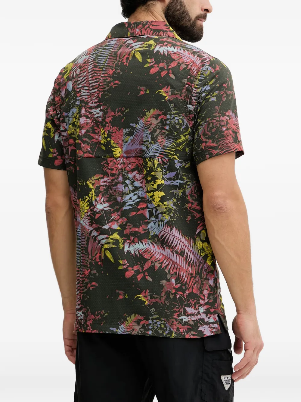 Columbia Sportswear Tech Trail overhemd met bladerprint en korte mouwen Groen