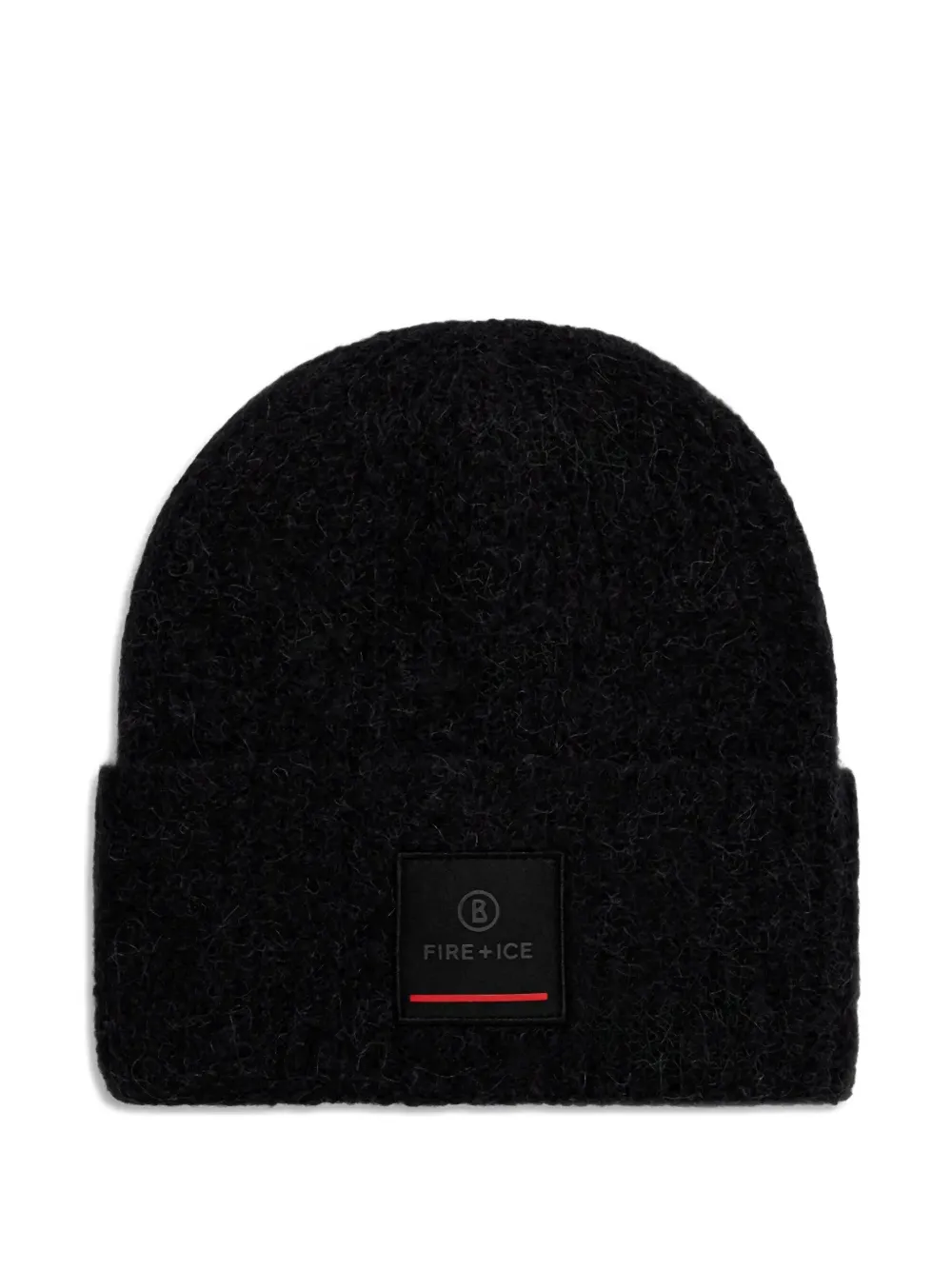 Bogner Fire+ice Logo-patch Beanie Hat In Black