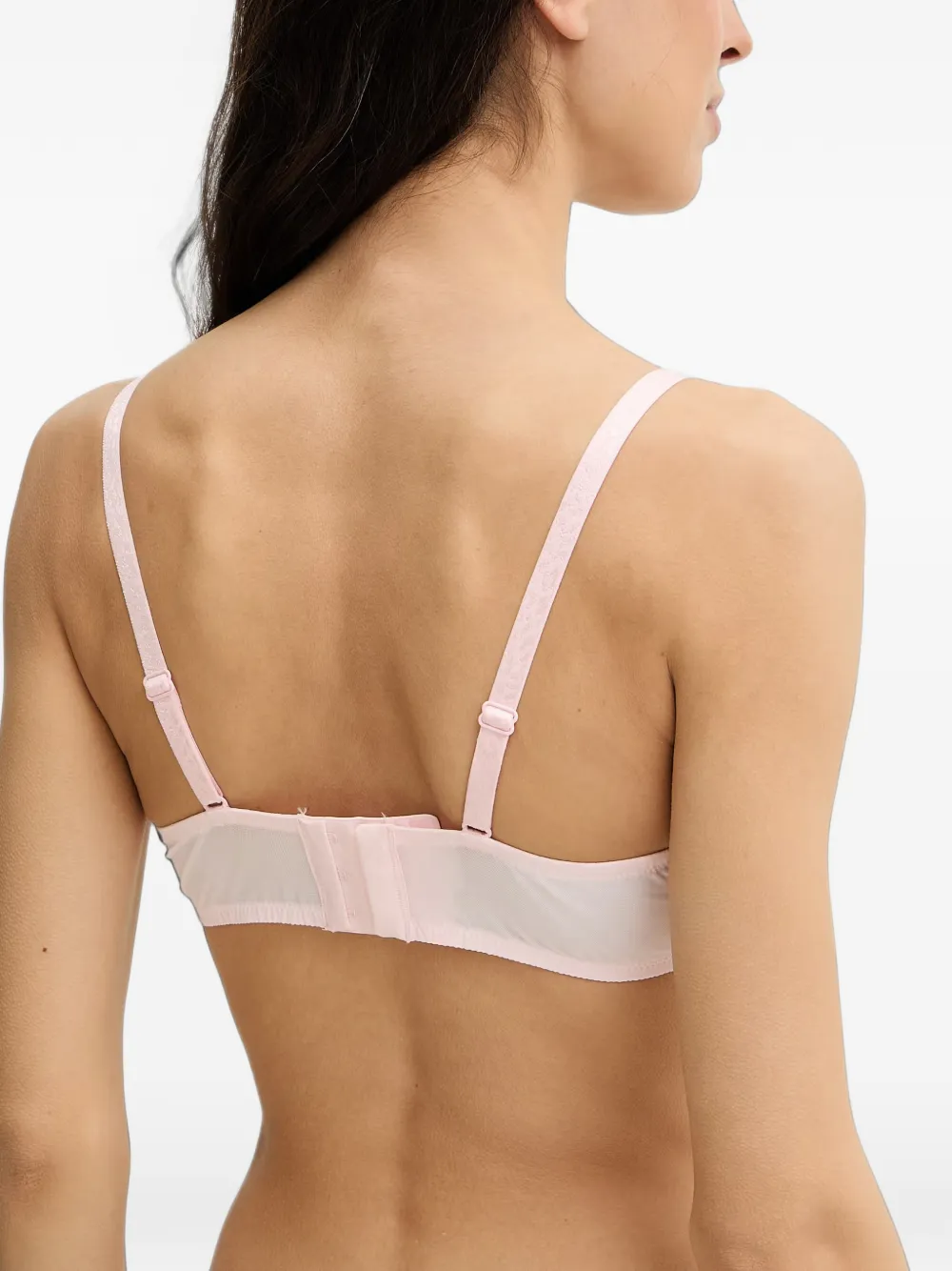 Chantelle floral-embroidered mesh bra Roze