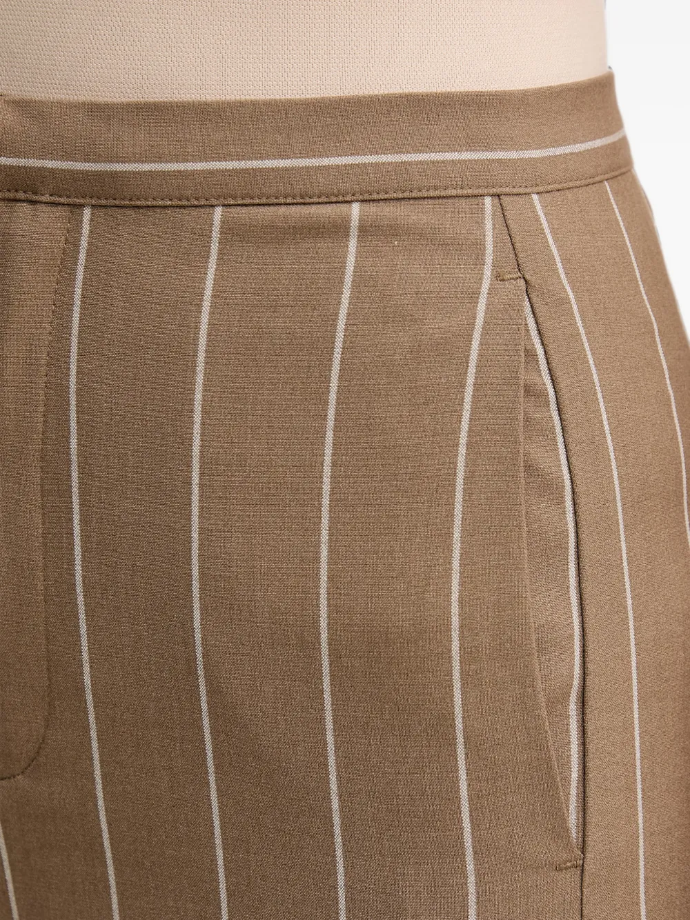 Benetton Broek met wijde pijpen Bruin