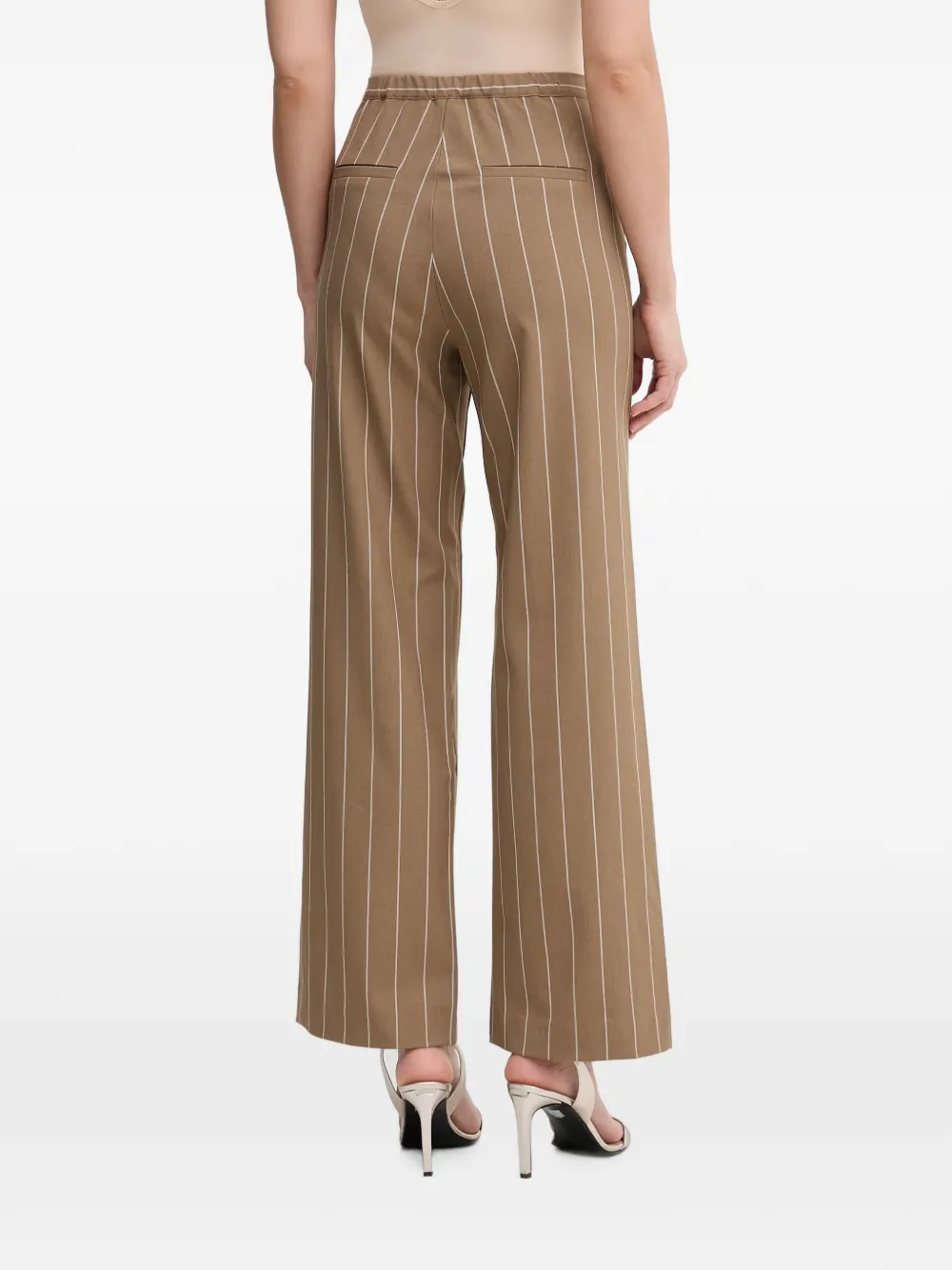 Benetton Broek met wijde pijpen Bruin