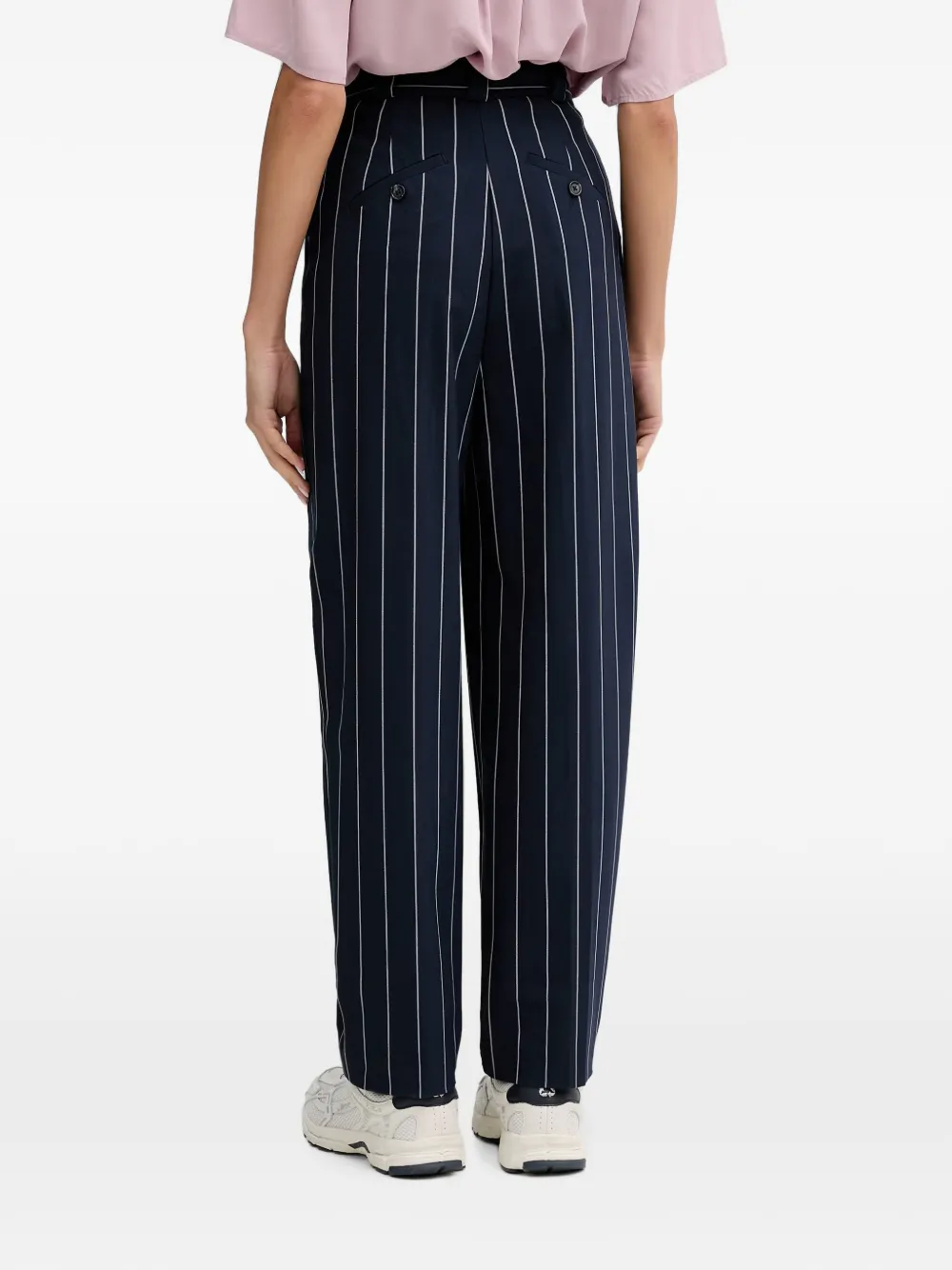 Benetton Broek met krijtstreep Blauw