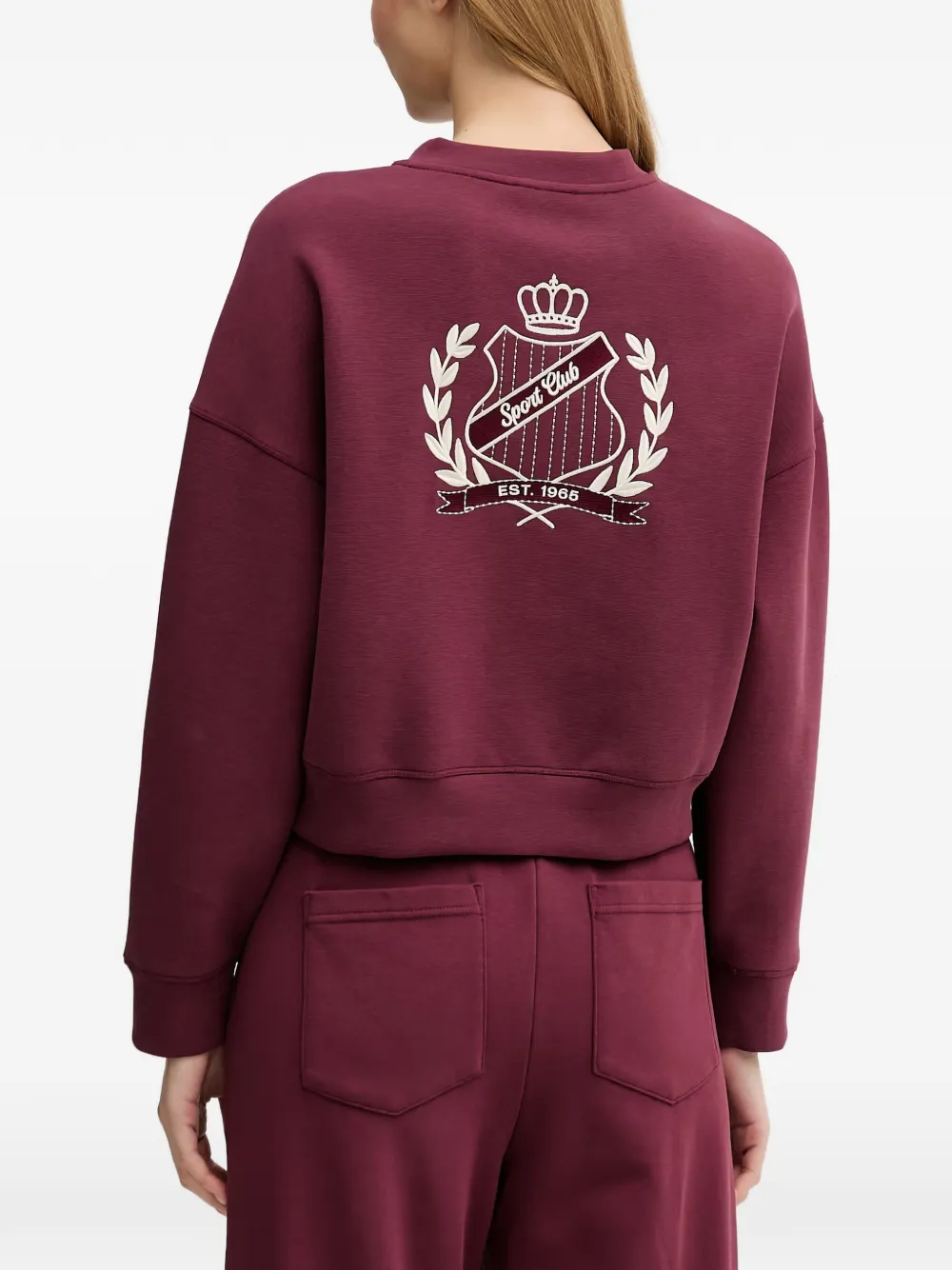 Benetton Sweater met geborduurd logo Rood