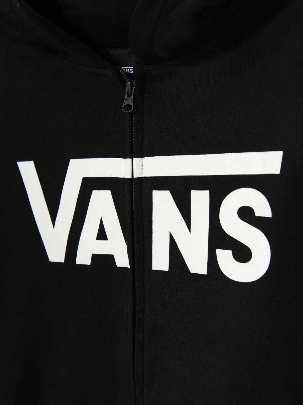 Vans Kids Hoodie met logoprint en rits Zwart