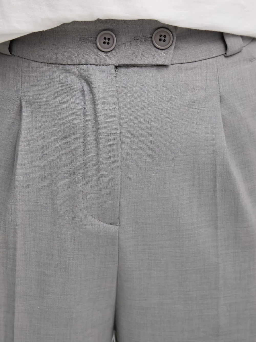Benetton Straight plooibroek Grijs