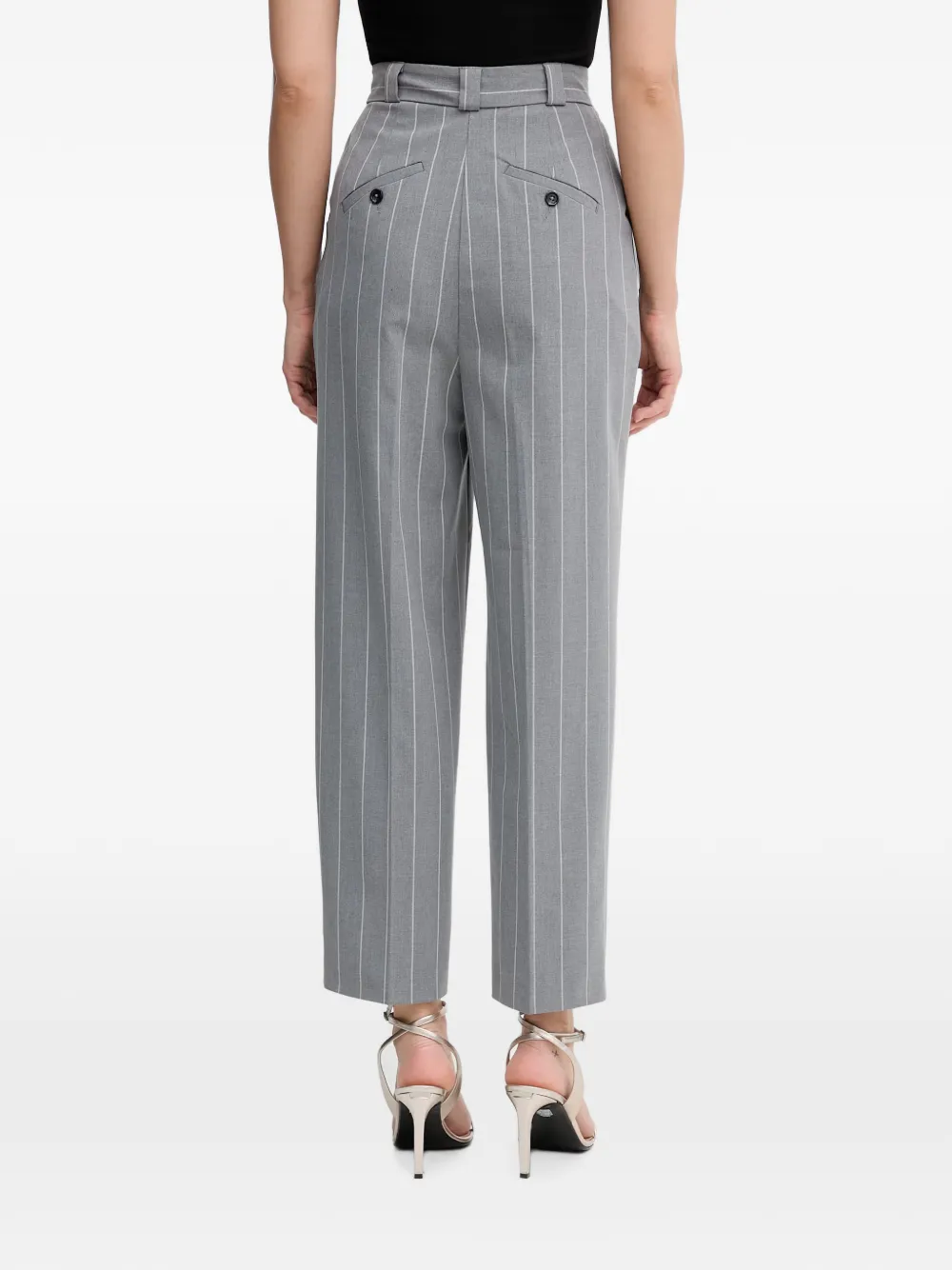 Benetton Broek met krijtstreep Grijs