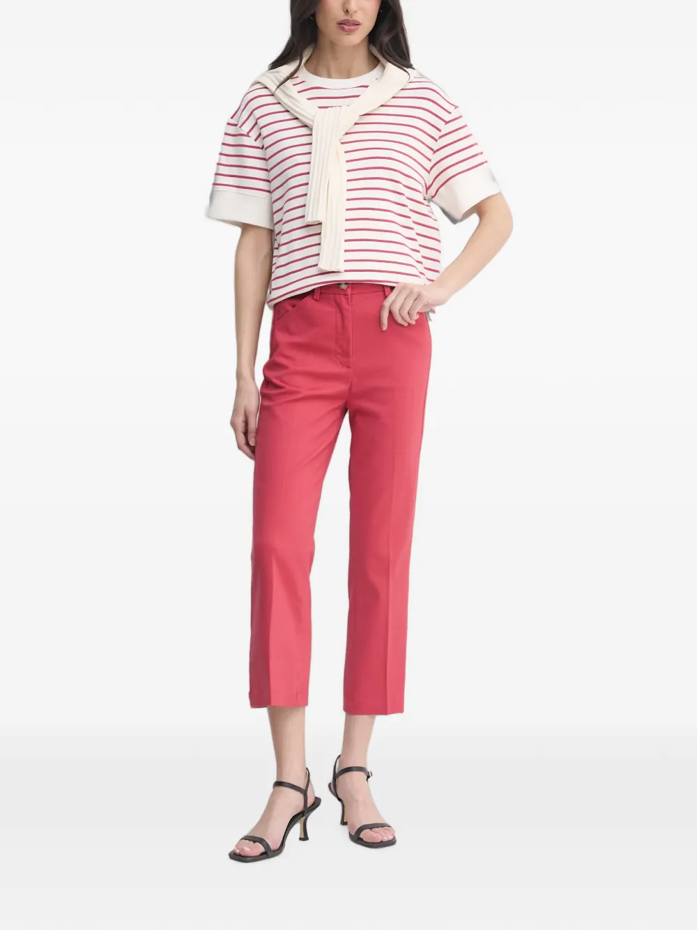 Benetton Broek met paspelzak Rood