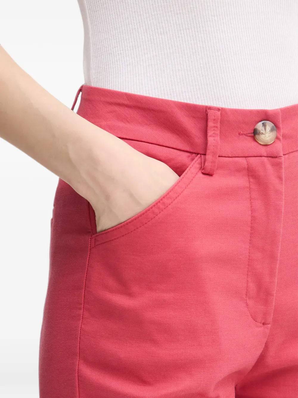 Benetton Broek met paspelzak Rood