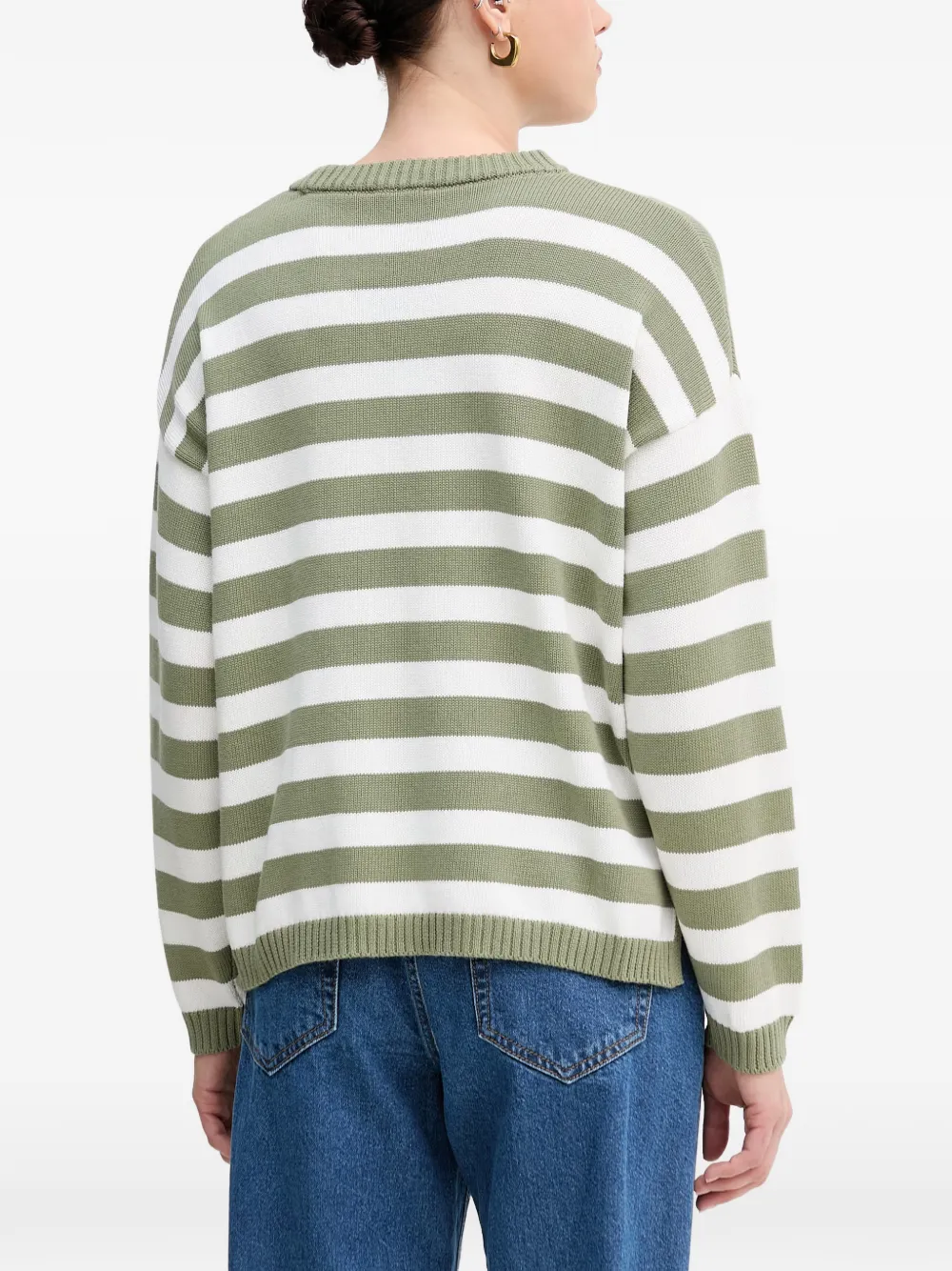 Benetton Gestreepte trui Groen