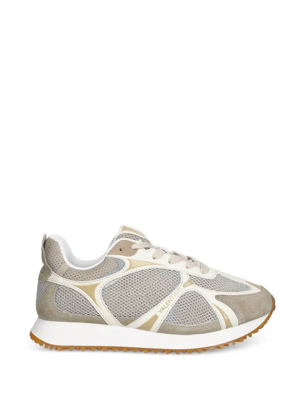 Valentino Garavani panelled mesh sneakers Beige