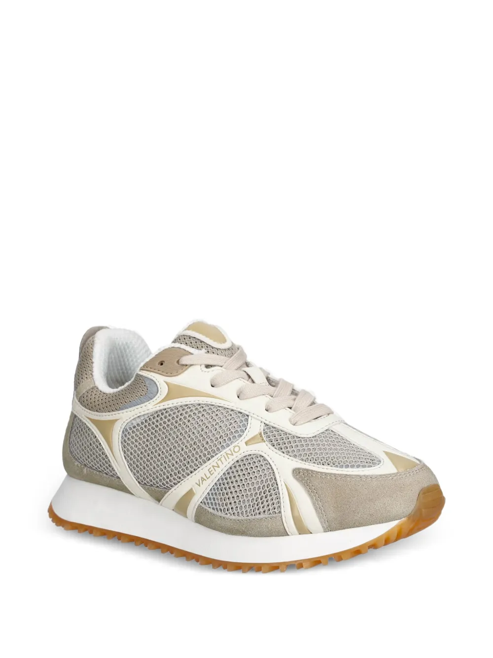 Valentino Garavani panelled mesh sneakers Beige