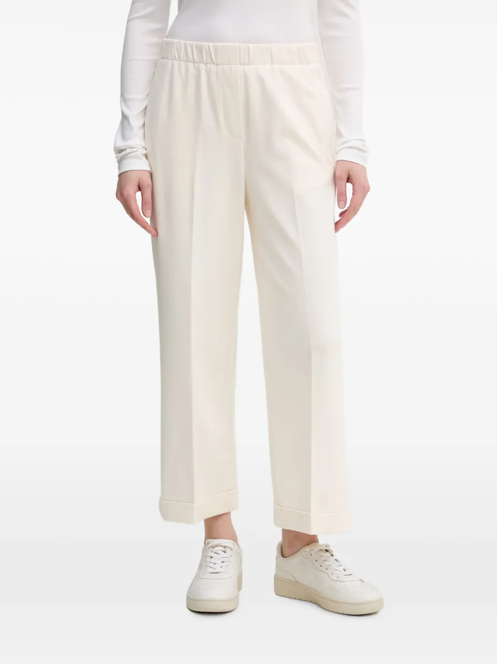Benetton elasticated-waistband trousers