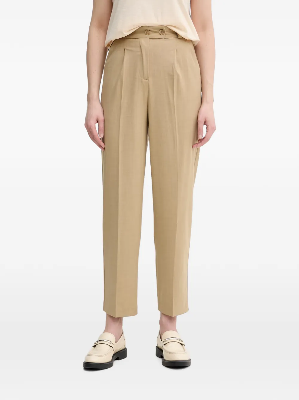 Benetton pleated straight-leg trousers