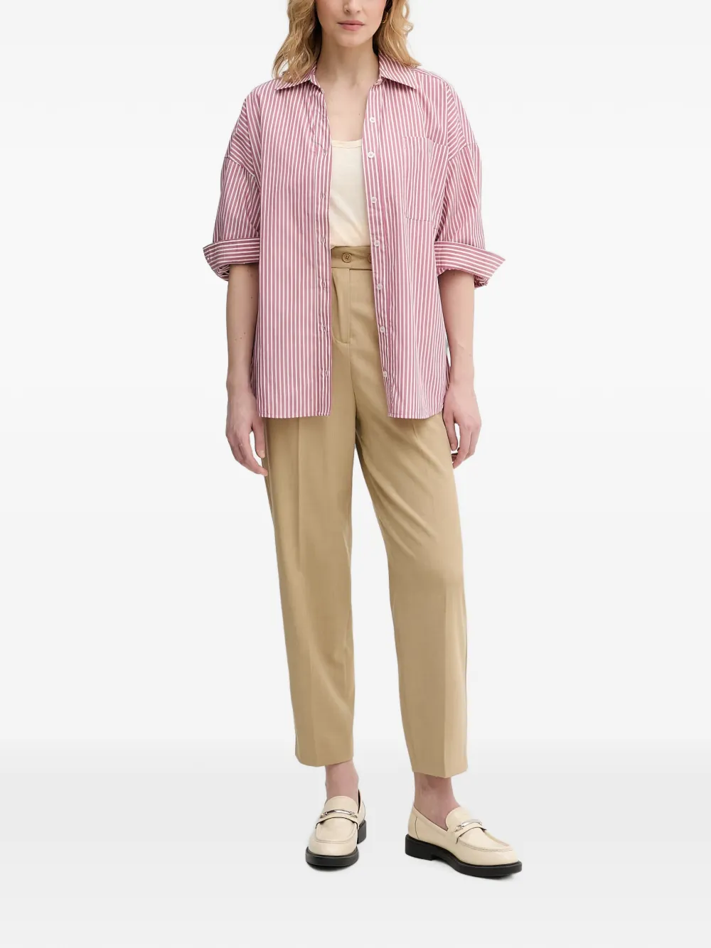 Benetton Straight plooibroek Beige