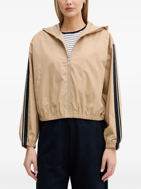 Benetton side-stripe hooded bomber jacket