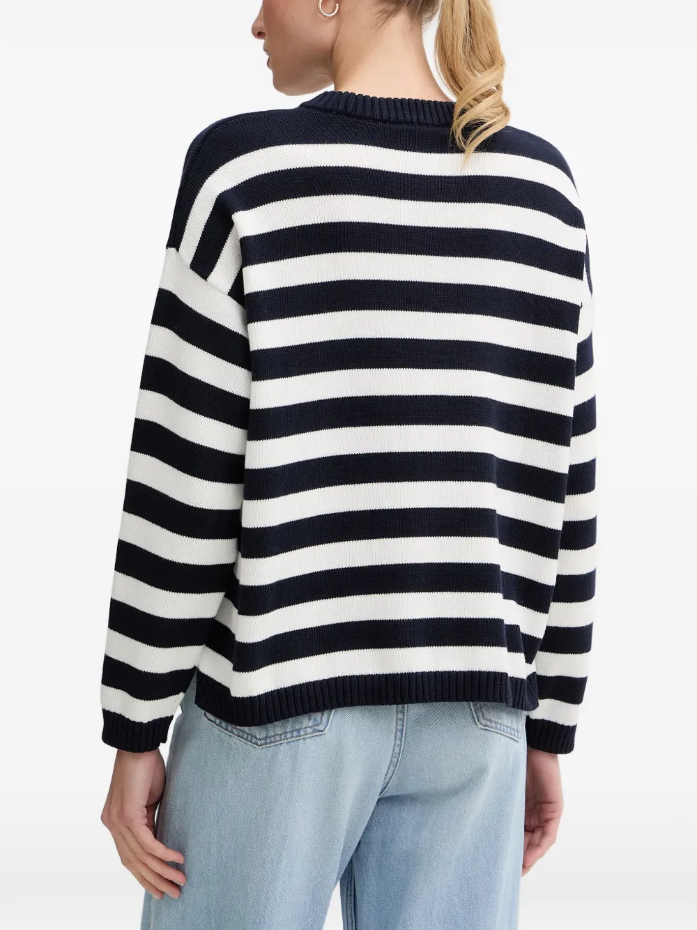 Benetton Gestreepte trui Blauw