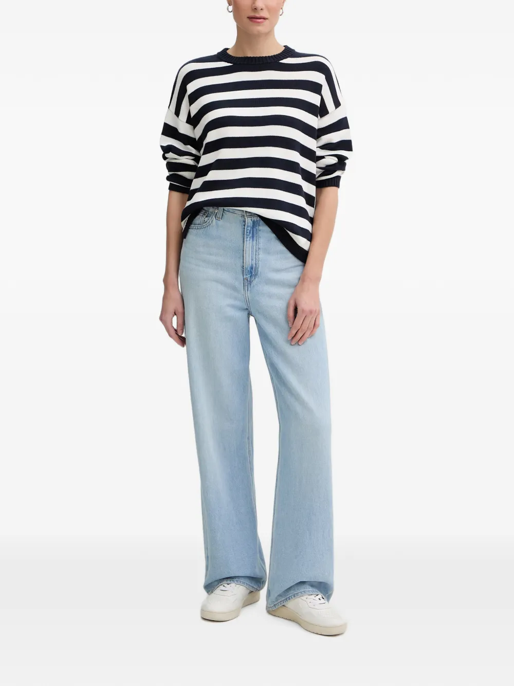 Benetton Gestreepte trui Blauw
