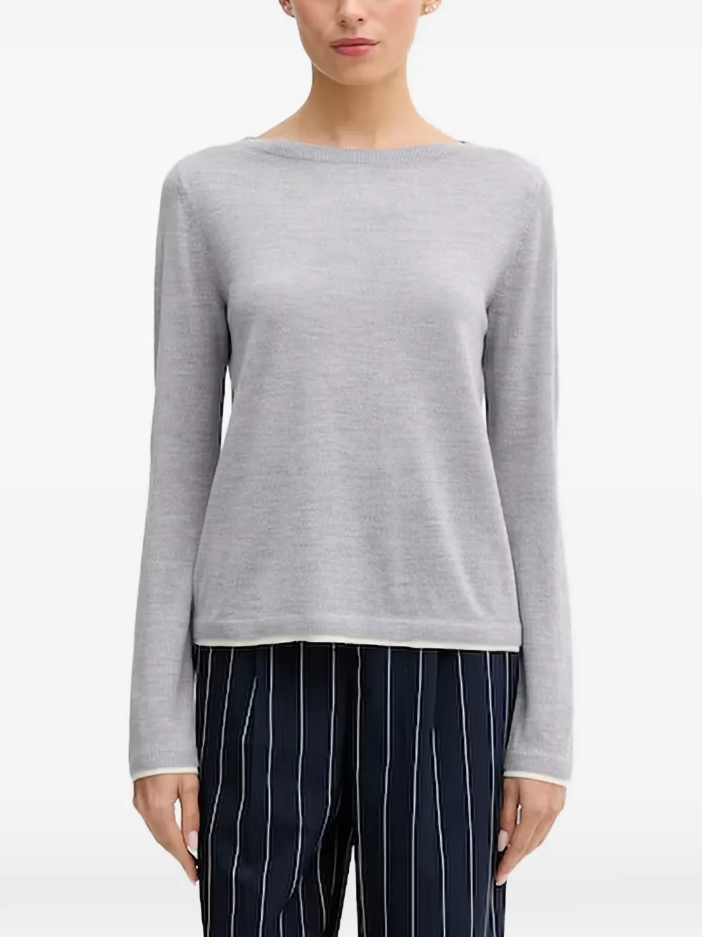 Benetton fine-knit boat-neck sweater