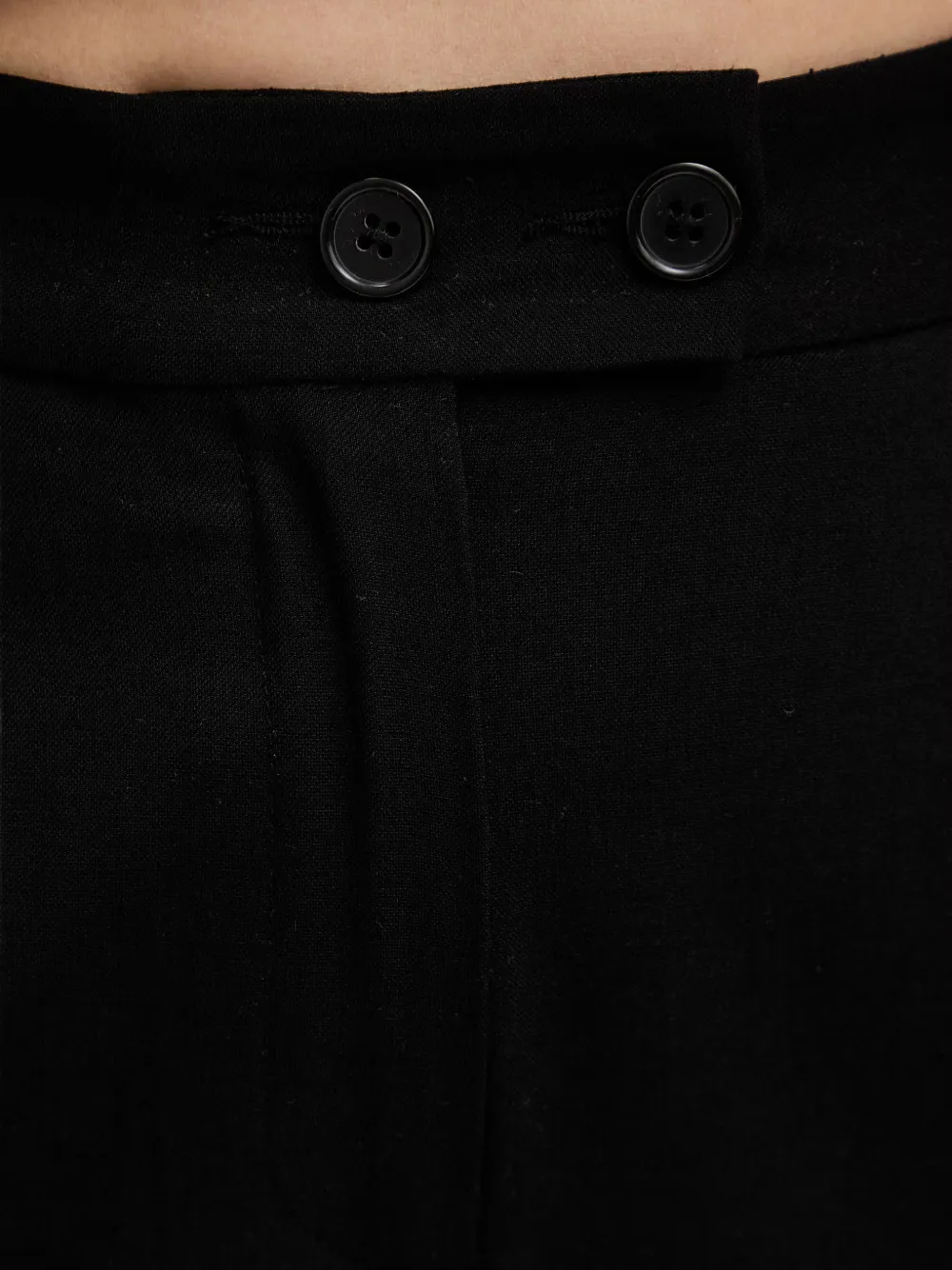 Benetton Straight plooibroek Zwart