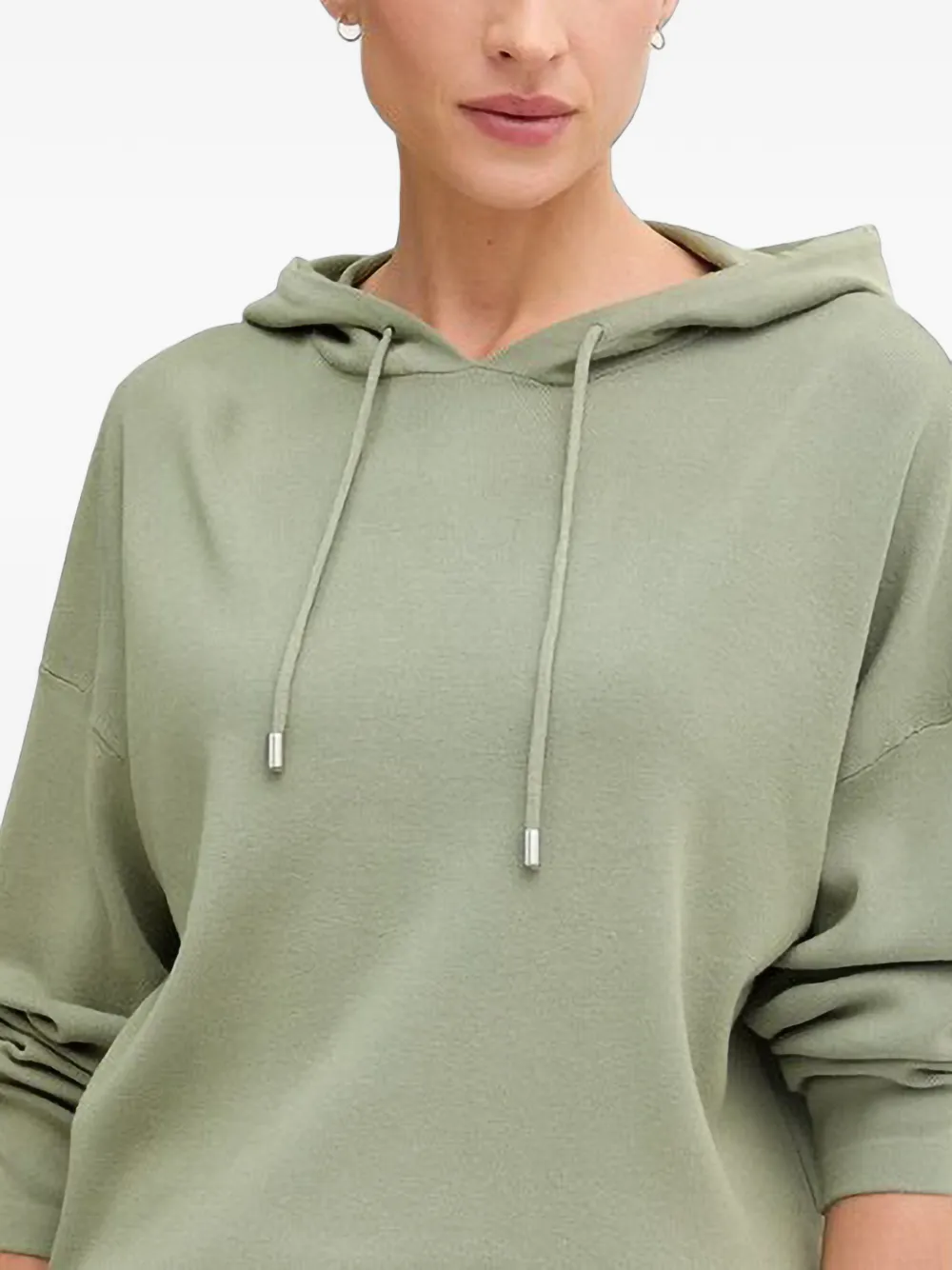 Benetton Hoodie met verlaagde schouders en trekkoord Groen