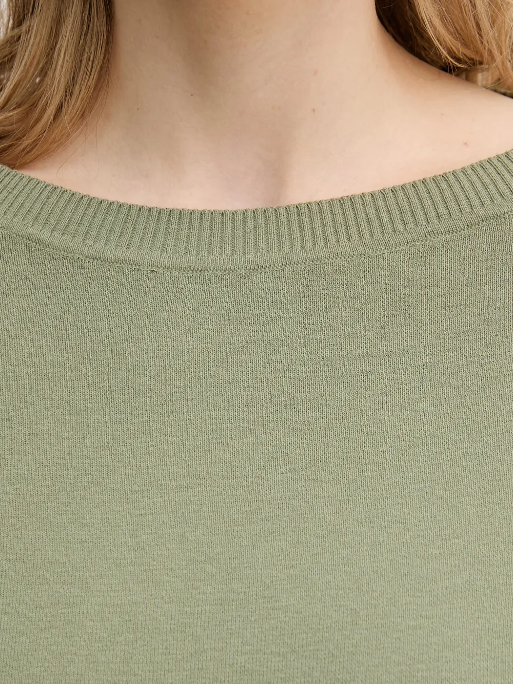 Benetton Trui met geribbelde afwerking Groen