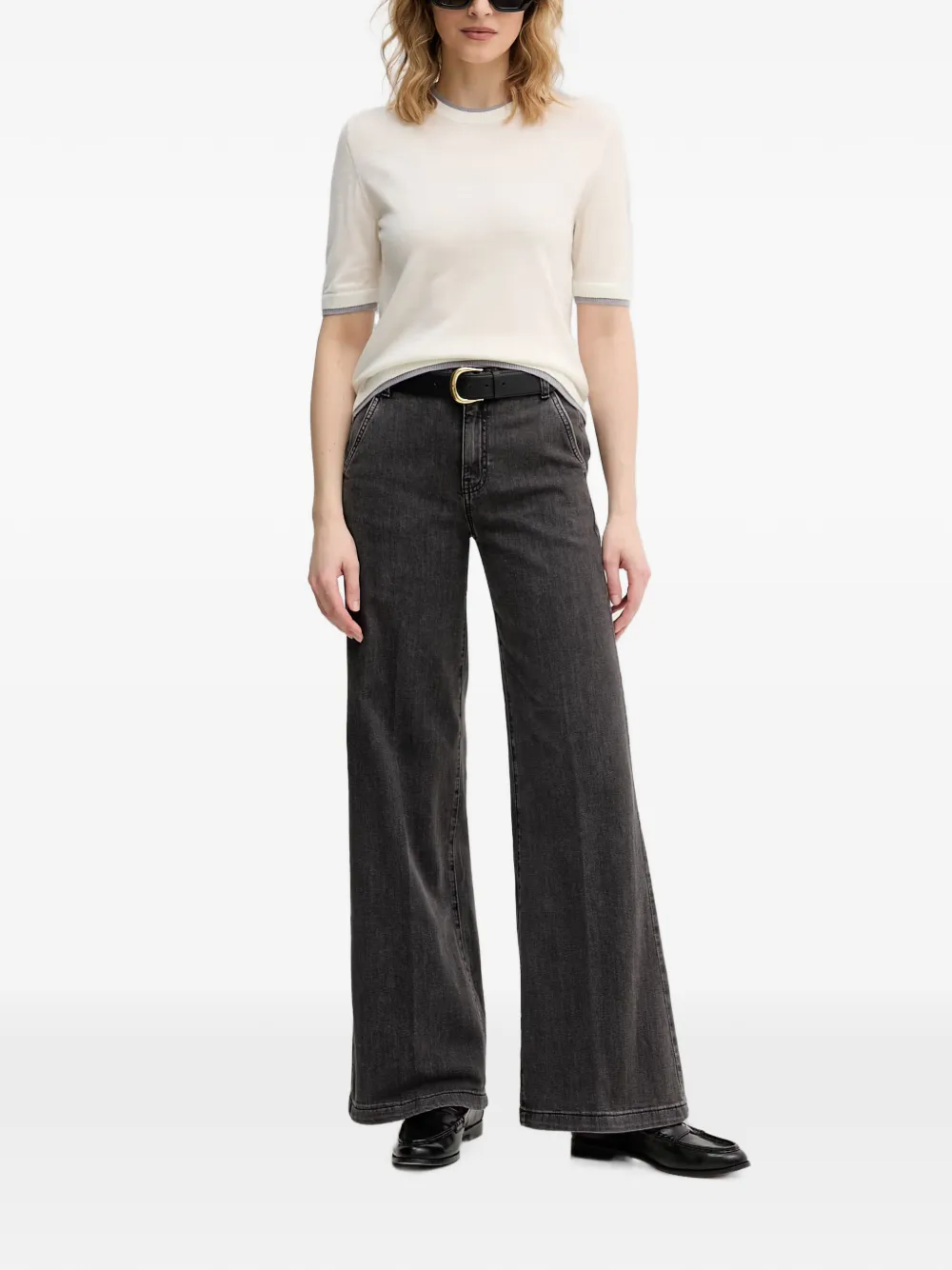 Benetton Trui met korte mouwen Beige