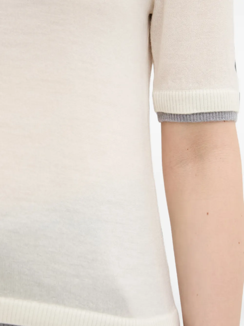 Benetton Trui met korte mouwen Beige