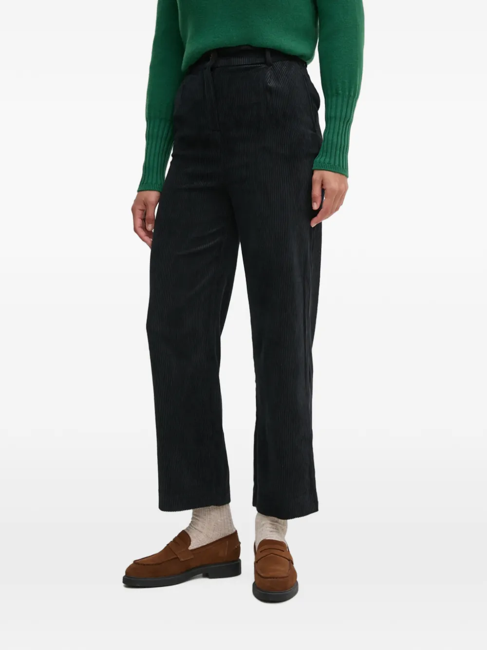 Benetton corduroy-textured trousers