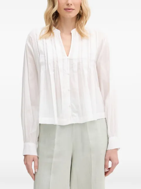 Benetton pleated long-sleeve blouse