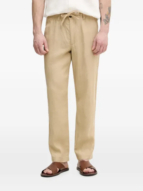 Benetton drawstring-waist linen trousers