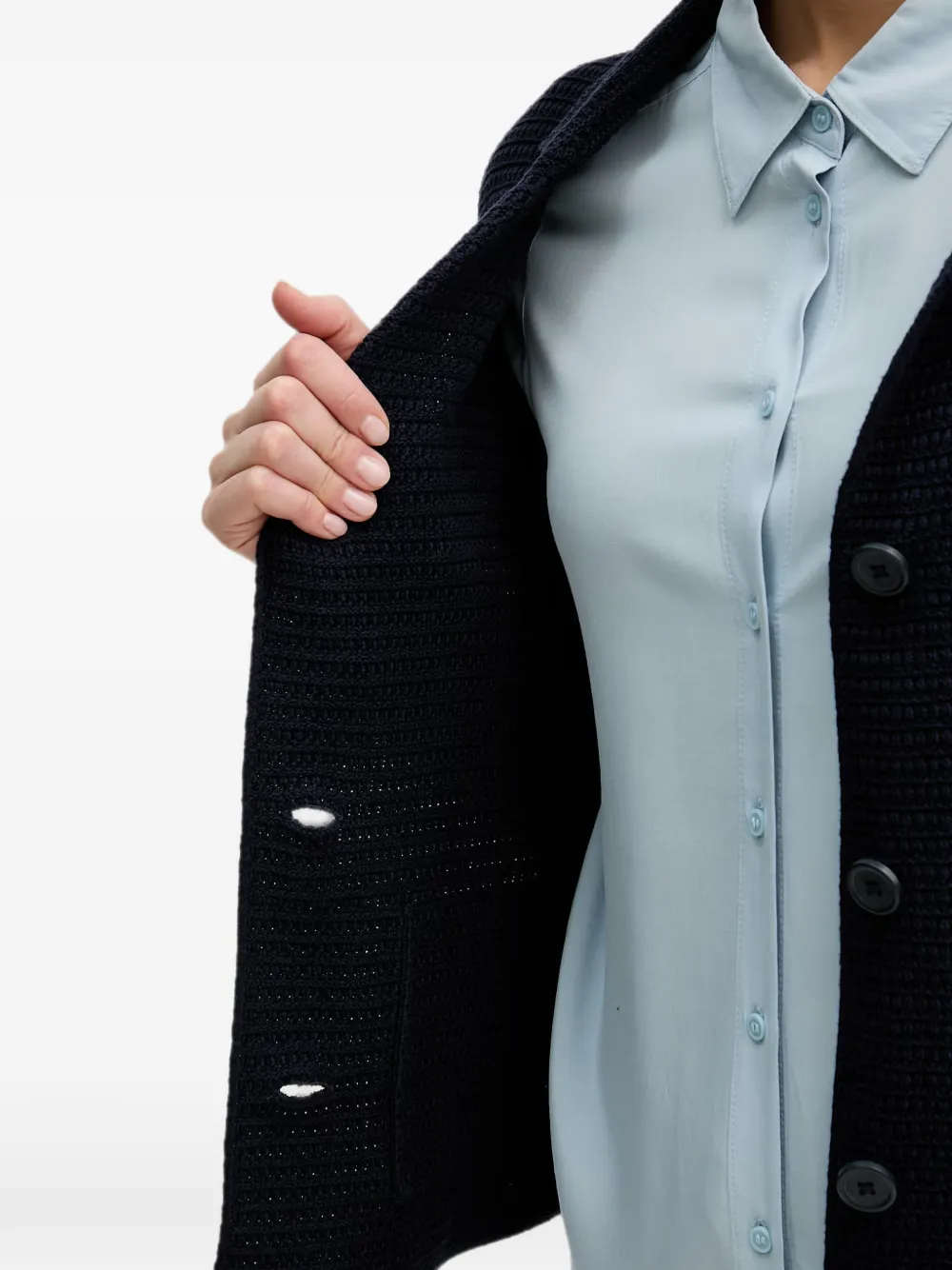 Benetton Button-up vest Blauw