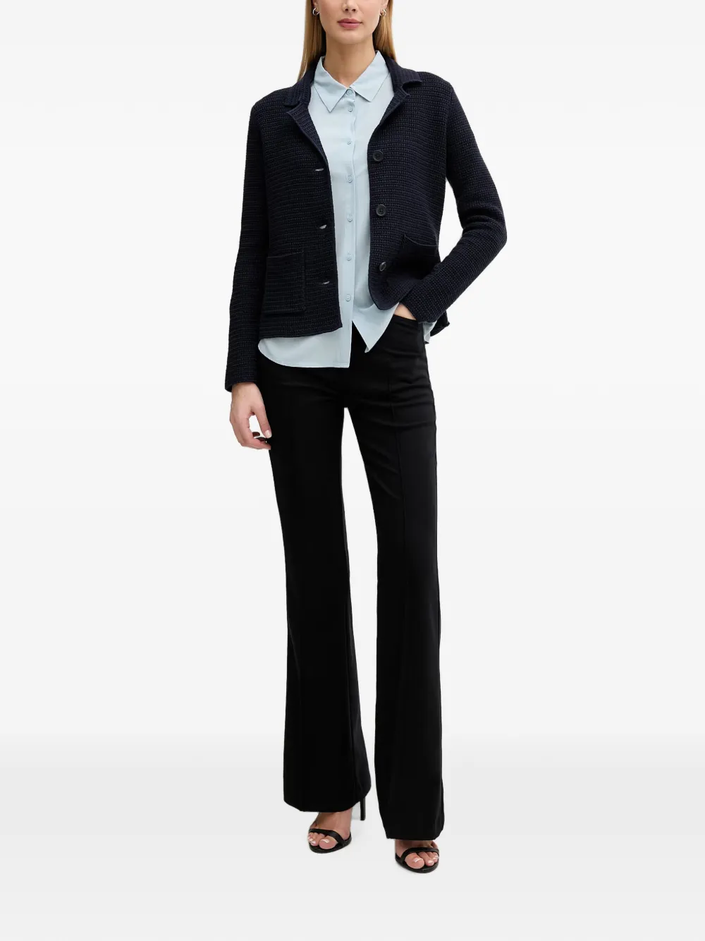 Benetton Button-up vest Blauw