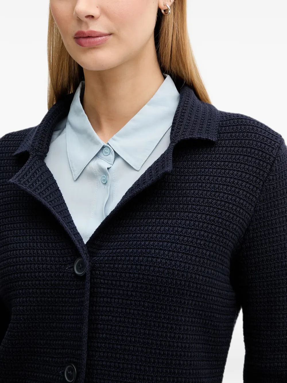 Benetton Button-up vest Blauw