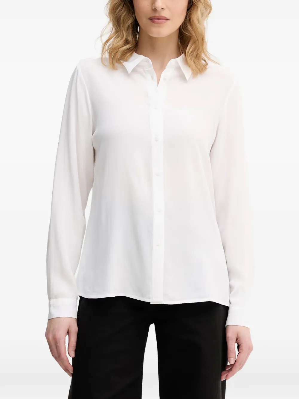 Benetton long-sleeve button-down shirt - Weiß