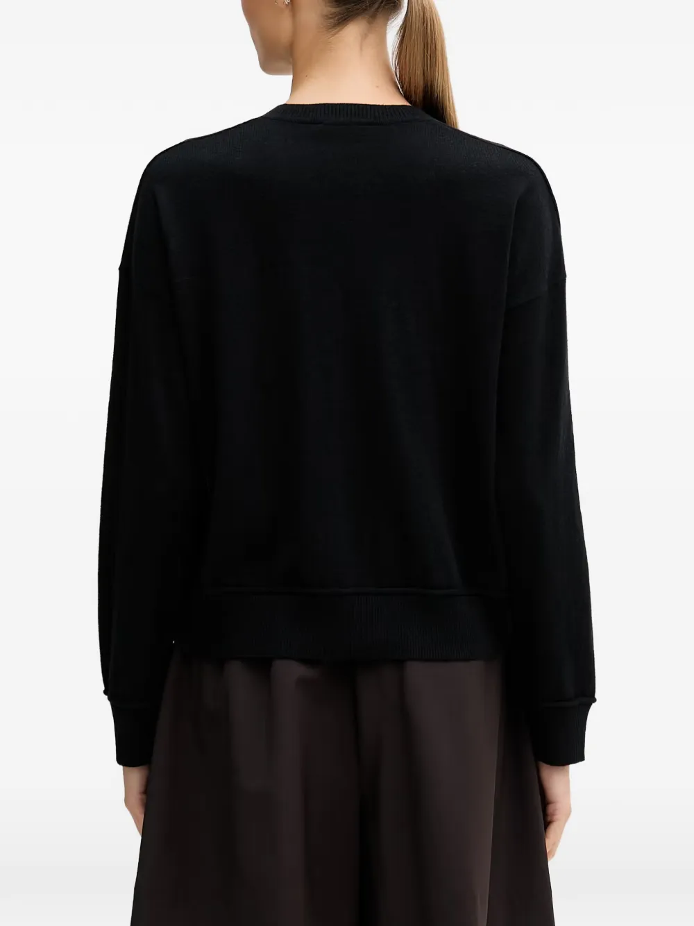 Benetton Trui met V-hals Zwart