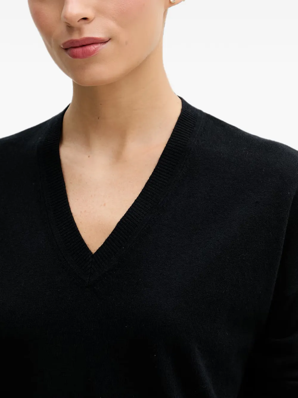 Benetton Trui met V-hals Zwart
