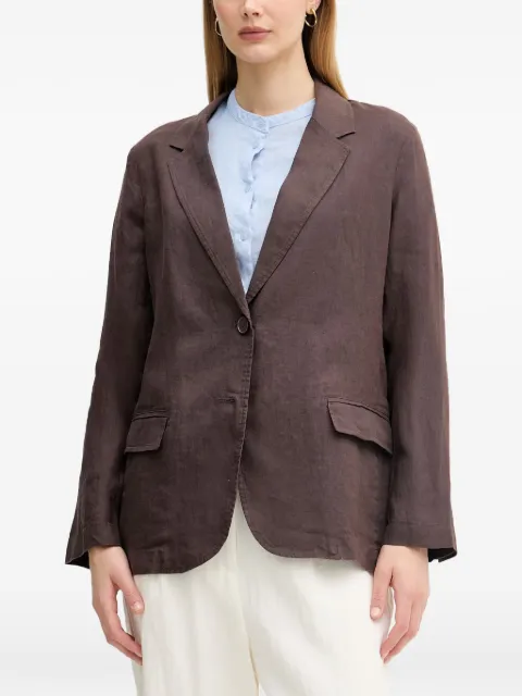 Benetton single-breasted linen blazer