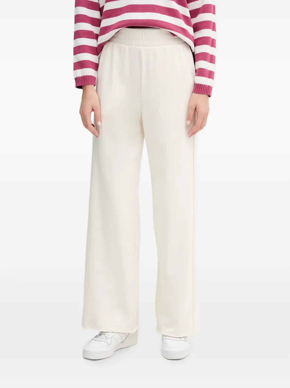 Benetton elasticated-waist raw-cut track pants - Toni neutri