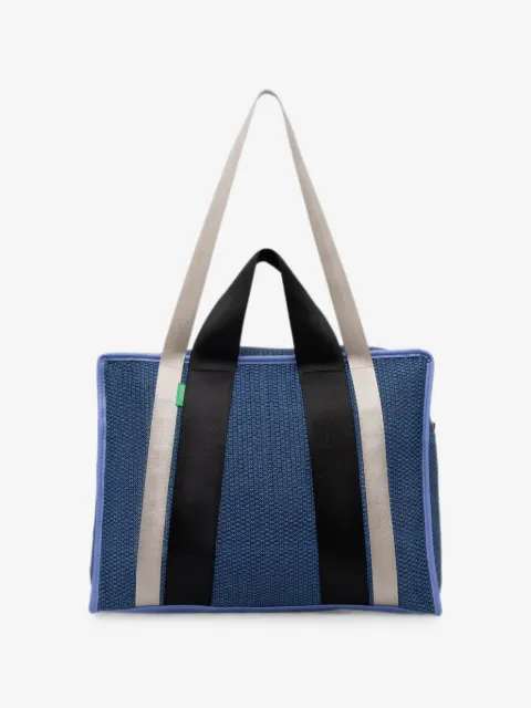Benetton contrast-strap tote bag