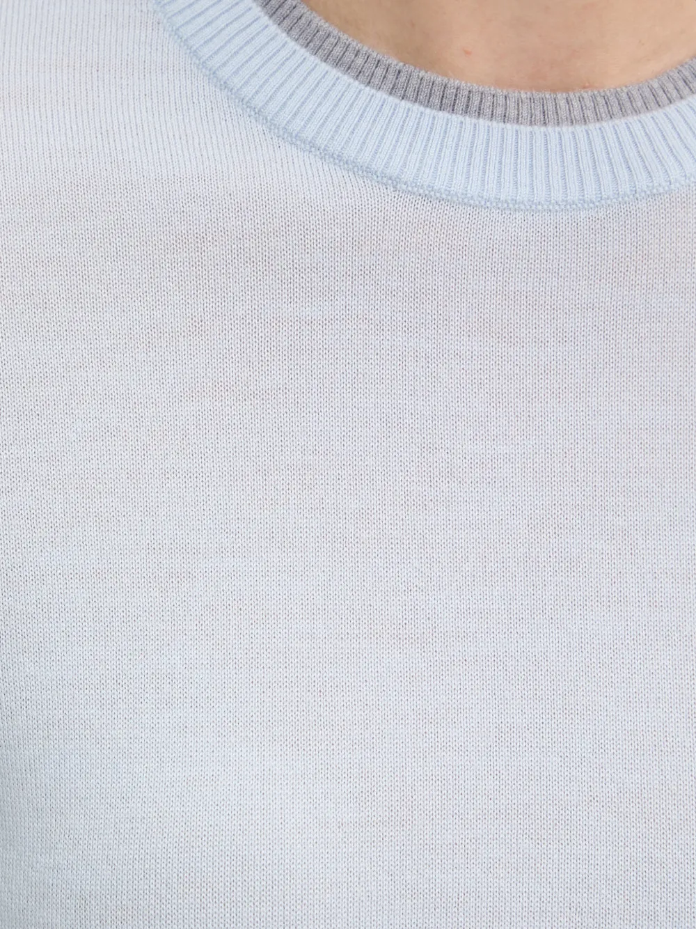 Benetton Trui met korte mouwen en geribbelde afwerking Blauw