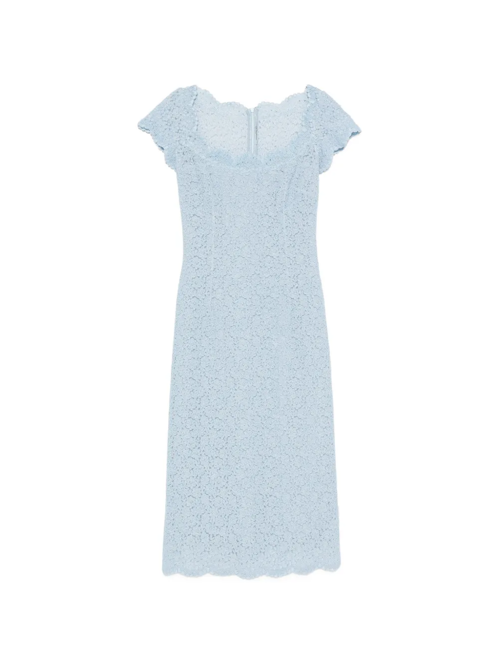Ermanno Scervino lace scalloped-edge midi dress - Blu