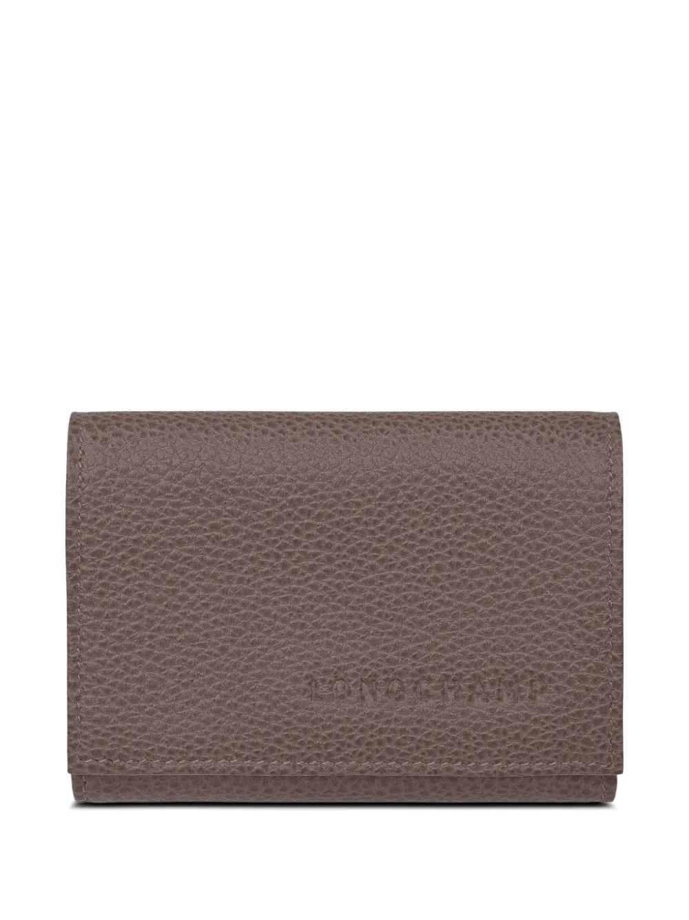 Longchamp Le Foulonné leather wallet - Marrone