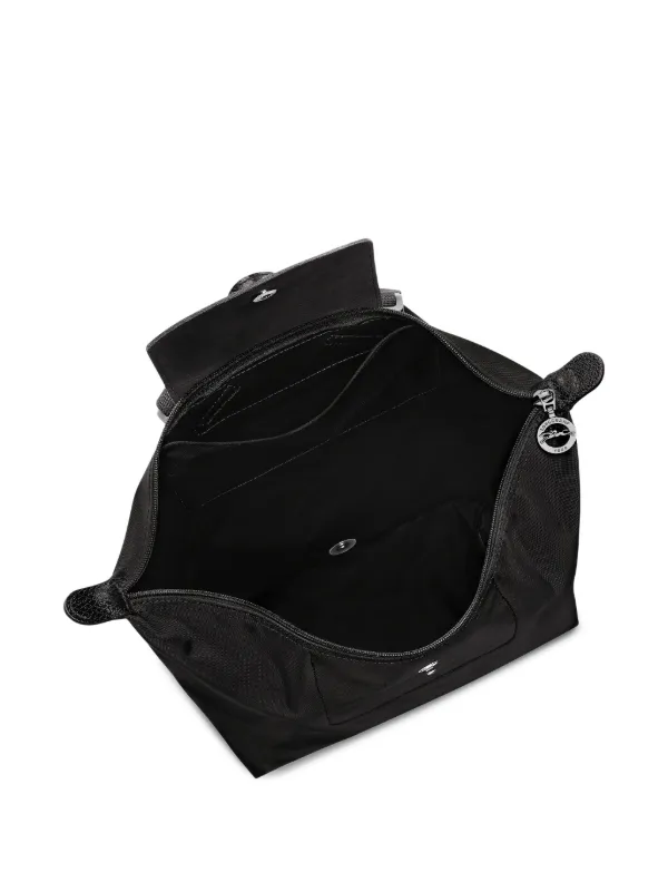 Longchamp Le Pliage leather-trim Backpack | Black | FARFETCH ID