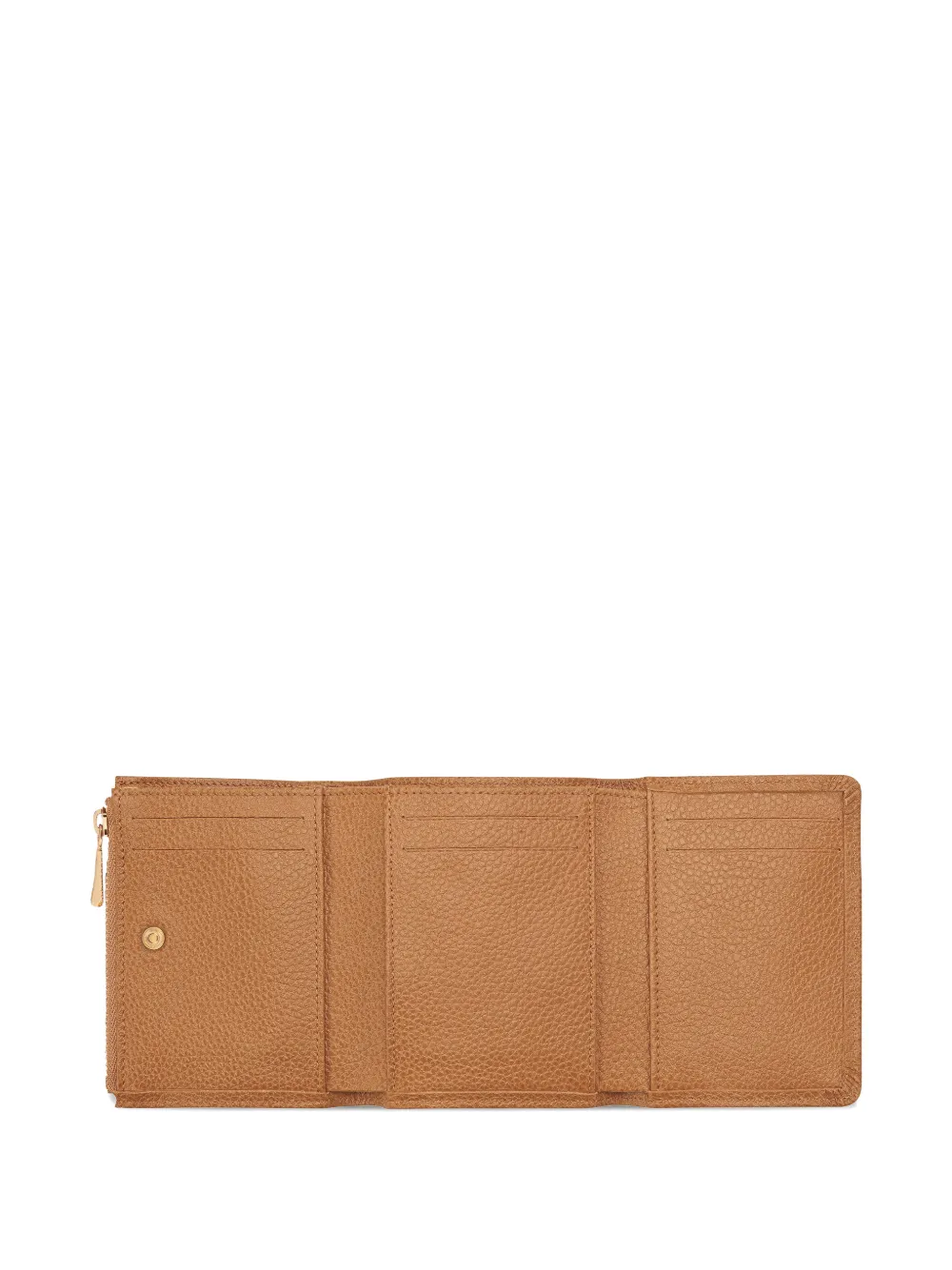 Longchamp Le Foulonné compacte portemonnee Bruin