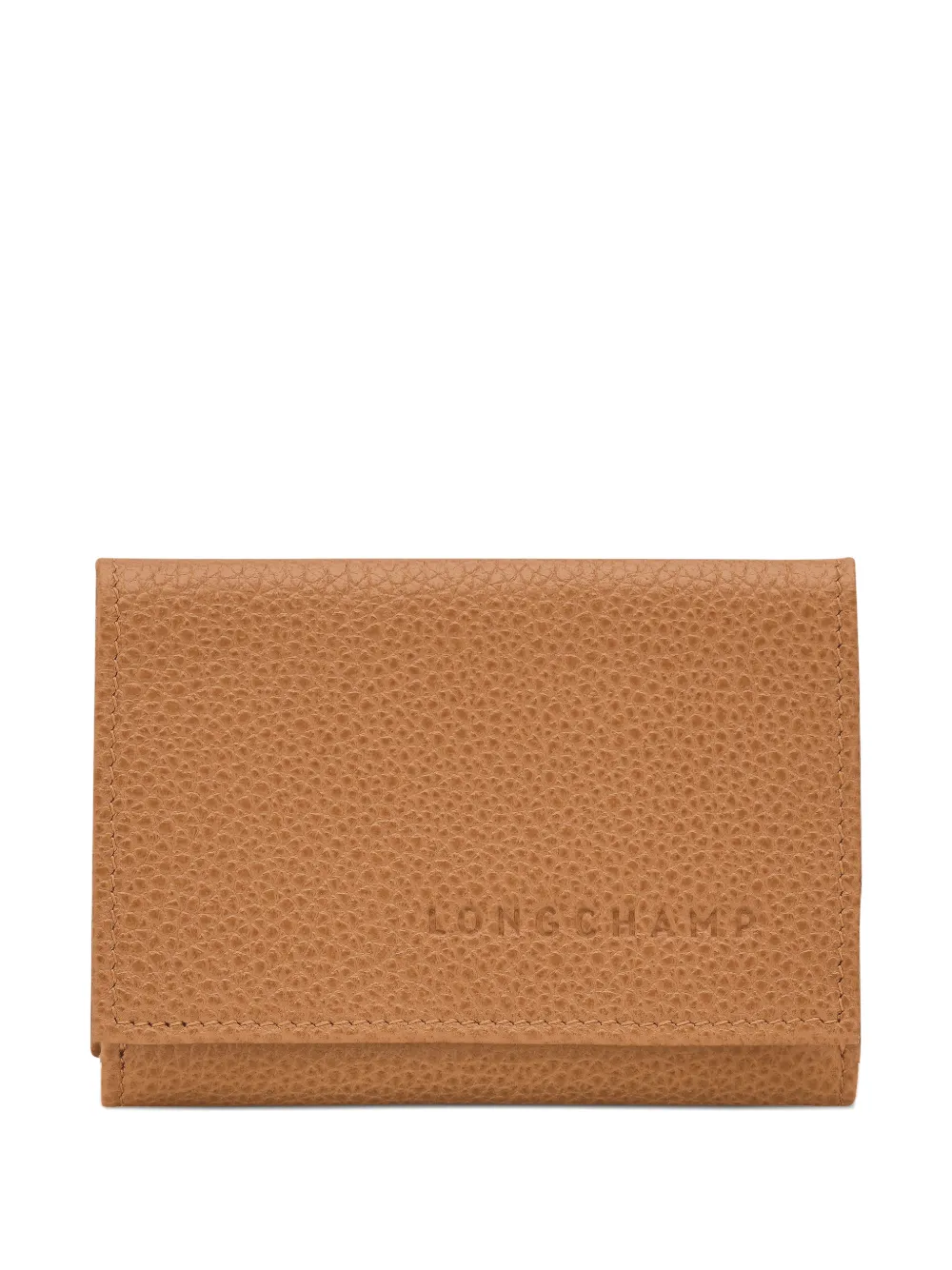 Longchamp Le Foulonné compacte portemonnee Bruin