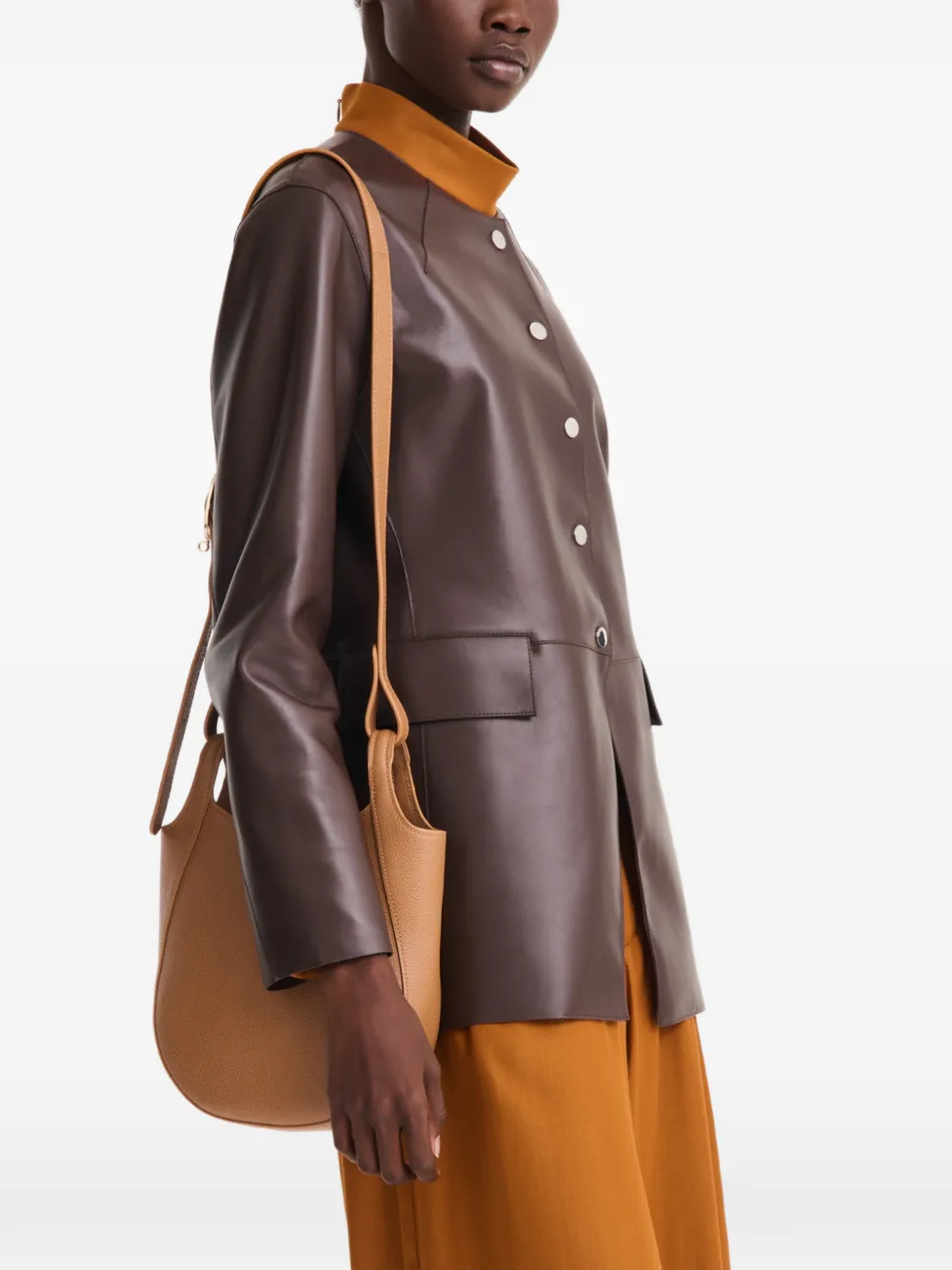 Longchamp Le Foulonné S crossbodytas Bruin