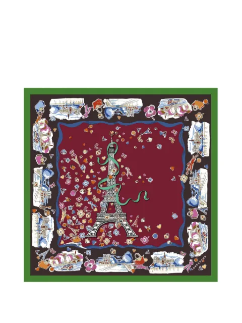 Longchamp Tour Enchantée silk scarf 50